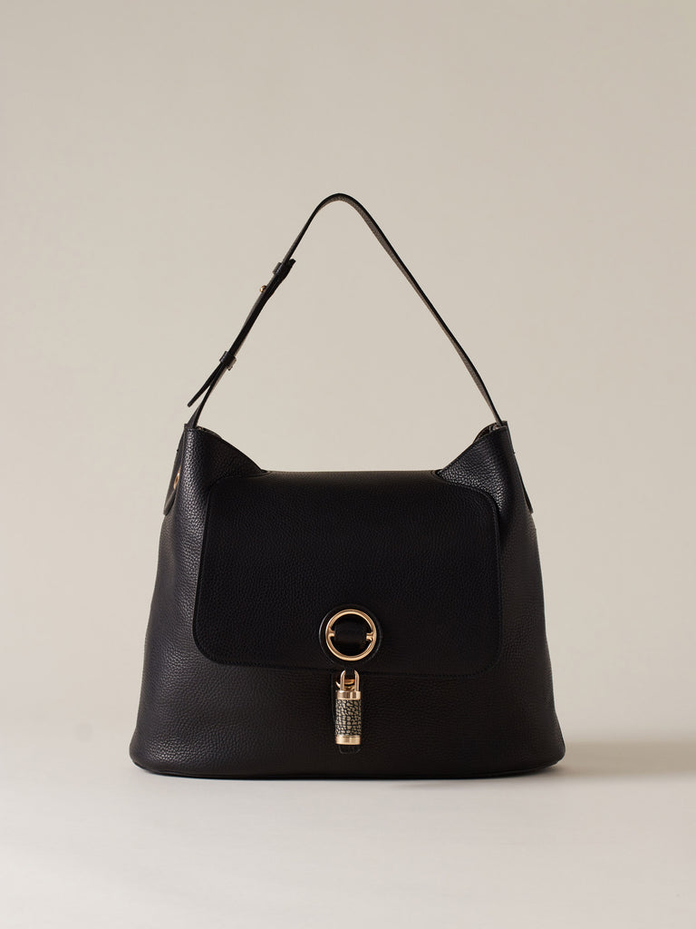 Borsa a spalla in Pelle  - PREMIER                       BORSA HOBO MEDIUM - Borbonese