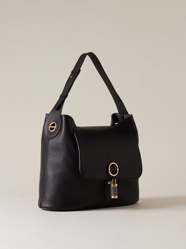 Borsa a spalla in Pelle  - PREMIER                       BORSA HOBO MEDIUM - Borbonese