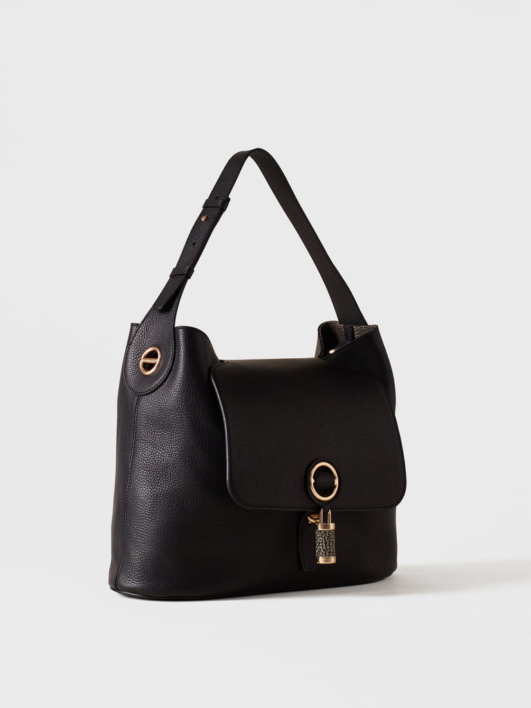 Borsa a spalla in Pelle  - PREMIER                       BORSA HOBO MEDIUM - Borbonese