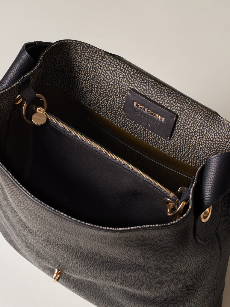 Borsa a spalla in Pelle  - PREMIER                       BORSA HOBO MEDIUM - Borbonese