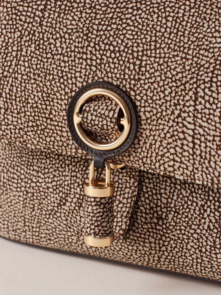 Borsa a spalla in Camoscio Op  - PREMIERE BORSA HOBO MEDIUM - Borbonese