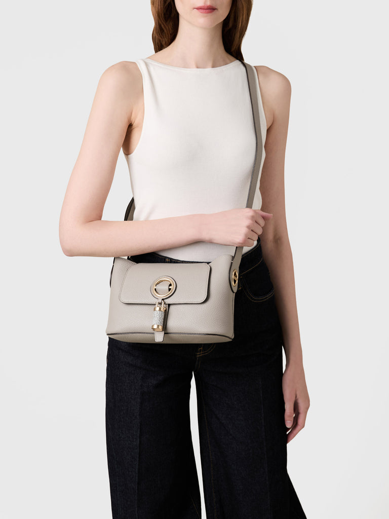 Borsa a tracolla in pelle - PREMIER TRACOLLA SMALL - Borbonese