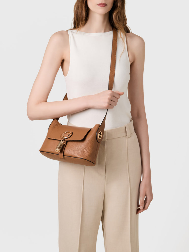 Borsa a tracolla in pelle - PREMIER TRACOLLA SMALL - Borbonese