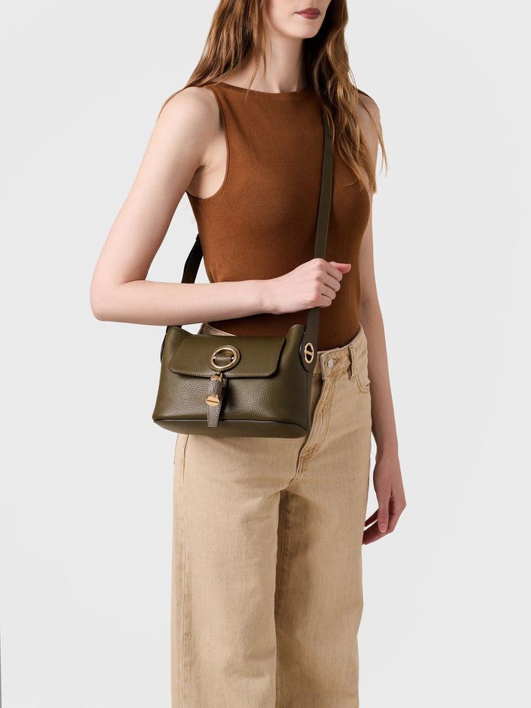 Borsa a tracolla in pelle - PREMIER TRACOLLA SMALL - Borbonese