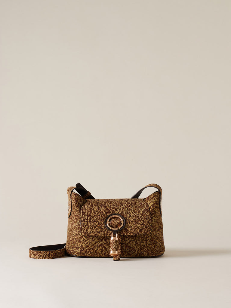 Borsa a tracolla in Camoscio Op - PREMIERE TRACOLLA SMALL - Borbonese