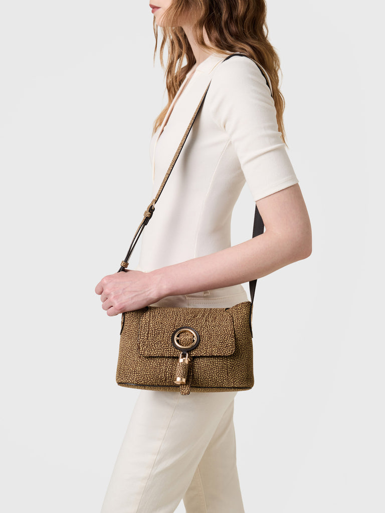 Borsa a tracolla in Camoscio Op - PREMIERE TRACOLLA SMALL - Borbonese
