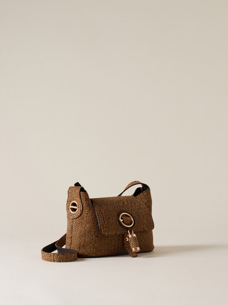 Borsa a tracolla in Camoscio Op - PREMIERE TRACOLLA SMALL - Borbonese