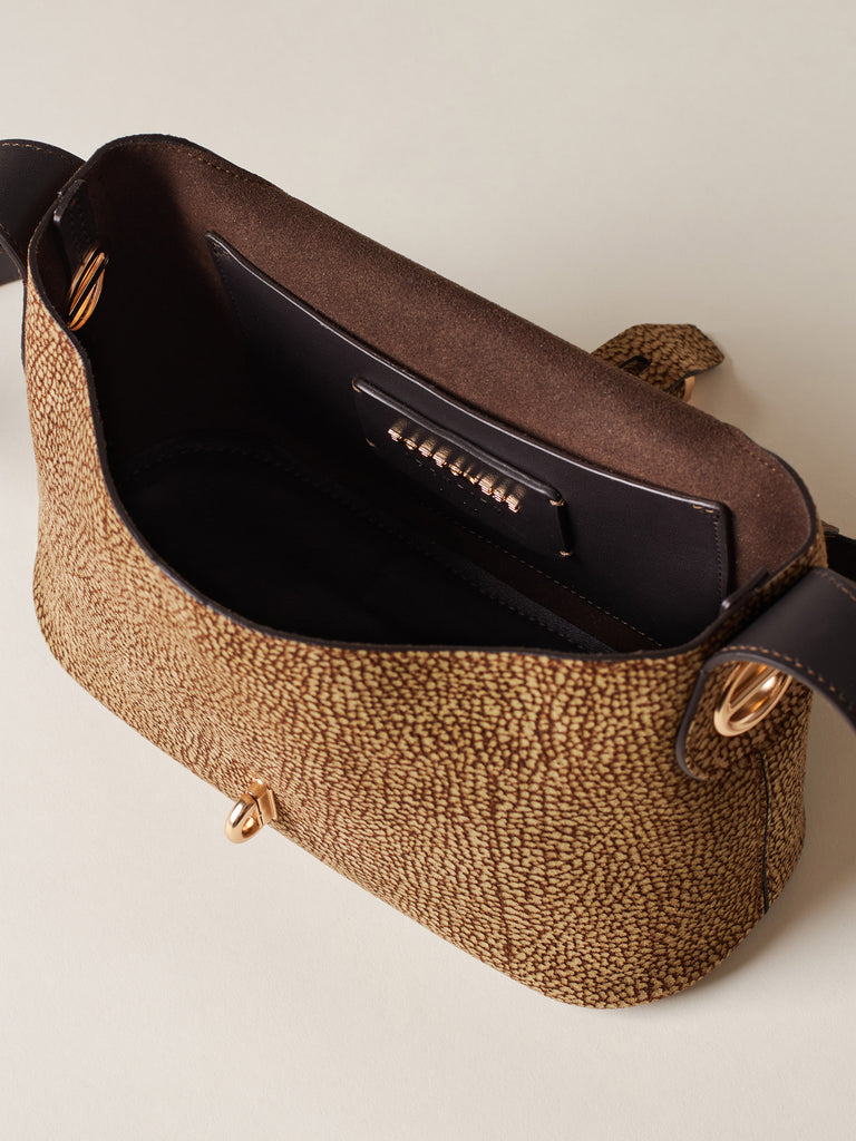 Borsa a tracolla in Camoscio Op - PREMIERE TRACOLLA SMALL - Borbonese