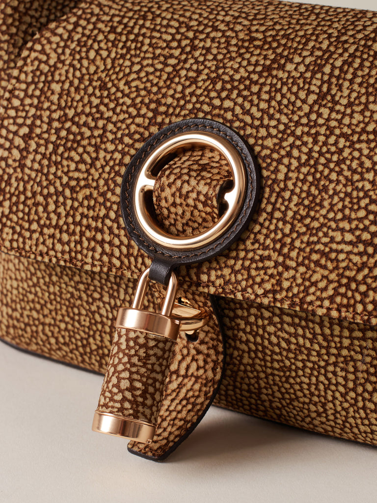 Borsa a tracolla in Camoscio Op - PREMIERE TRACOLLA SMALL - Borbonese