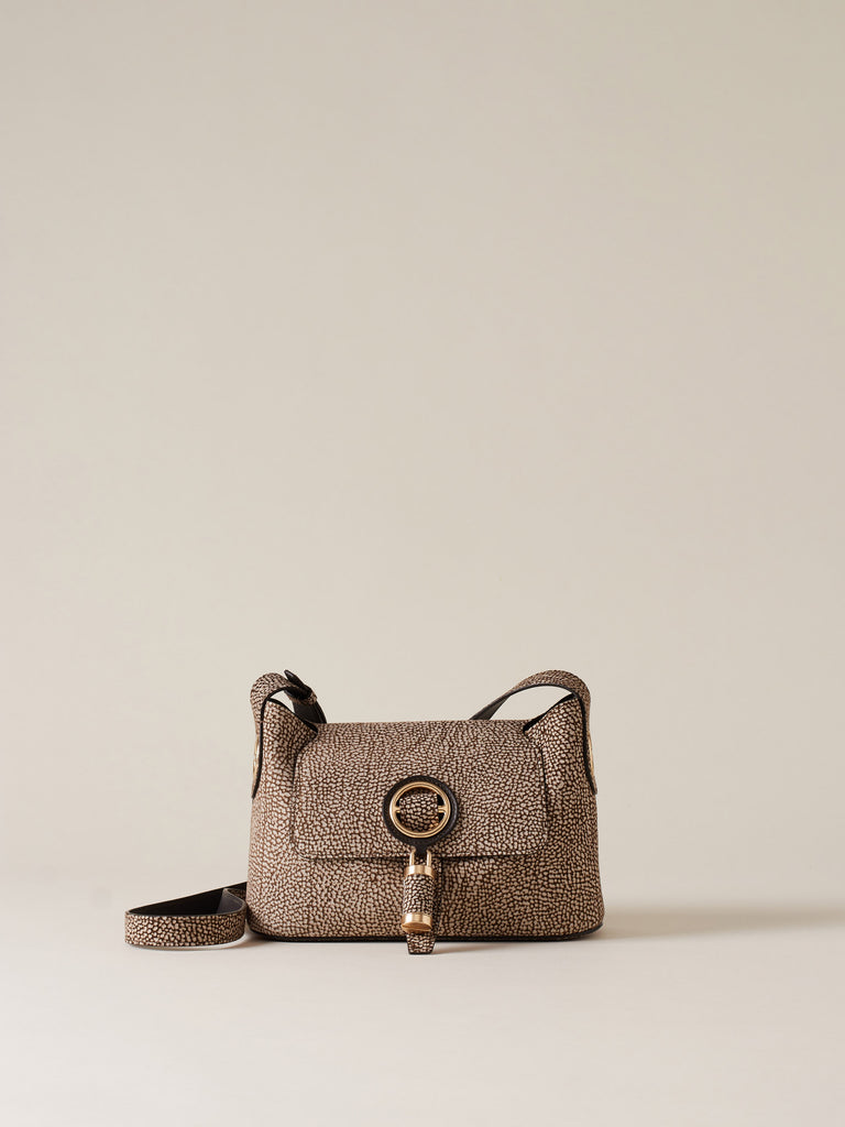 Borsa a tracolla in Camoscio Op - PREMIERE TRACOLLA SMALL - Borbonese