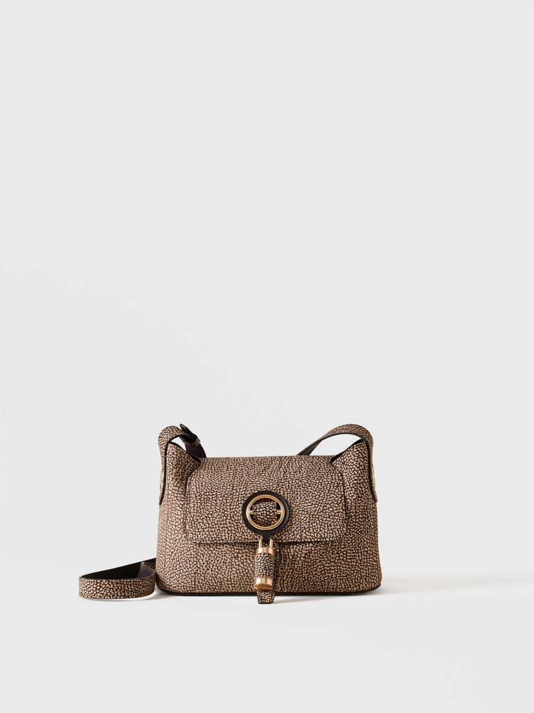 Borsa a tracolla in Camoscio Op - PREMIERE TRACOLLA SMALL - Borbonese