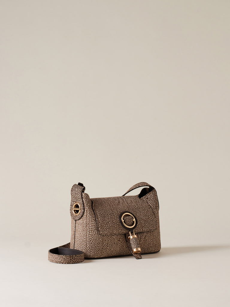 Borsa a tracolla in Camoscio Op - PREMIERE TRACOLLA SMALL - Borbonese