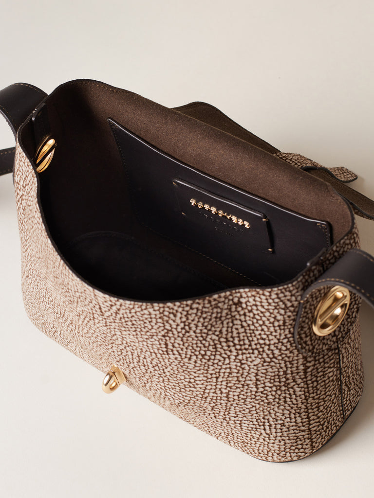 Borsa a tracolla in Camoscio Op - PREMIERE TRACOLLA SMALL - Borbonese