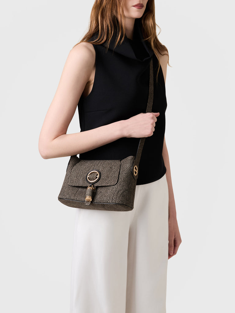 Borsa a tracolla in Camoscio Op - PREMIERE TRACOLLA SMALL - Borbonese