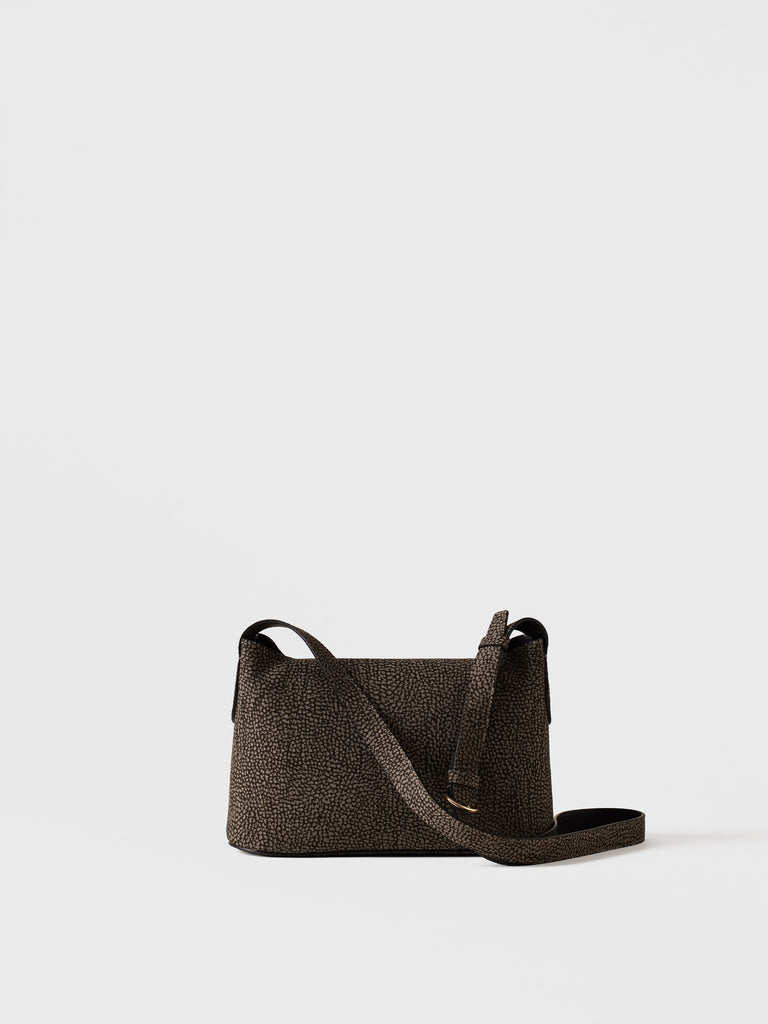 Borsa a tracolla in Camoscio Op - PREMIERE TRACOLLA SMALL - Borbonese