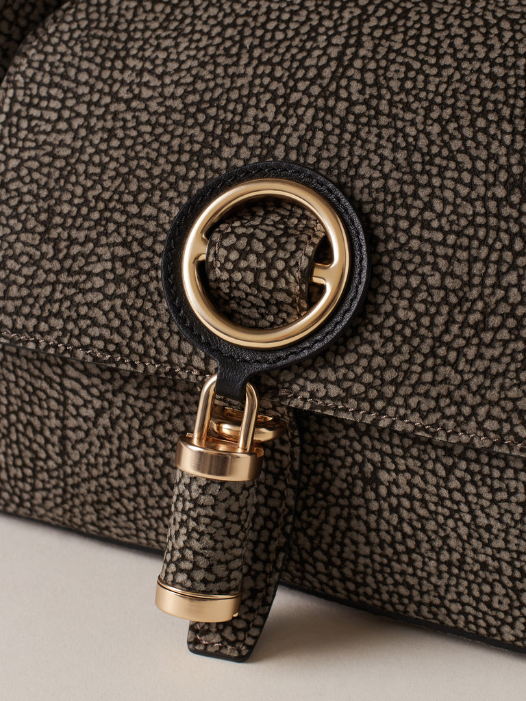 Borsa a tracolla in Camoscio Op - PREMIERE TRACOLLA SMALL - Borbonese