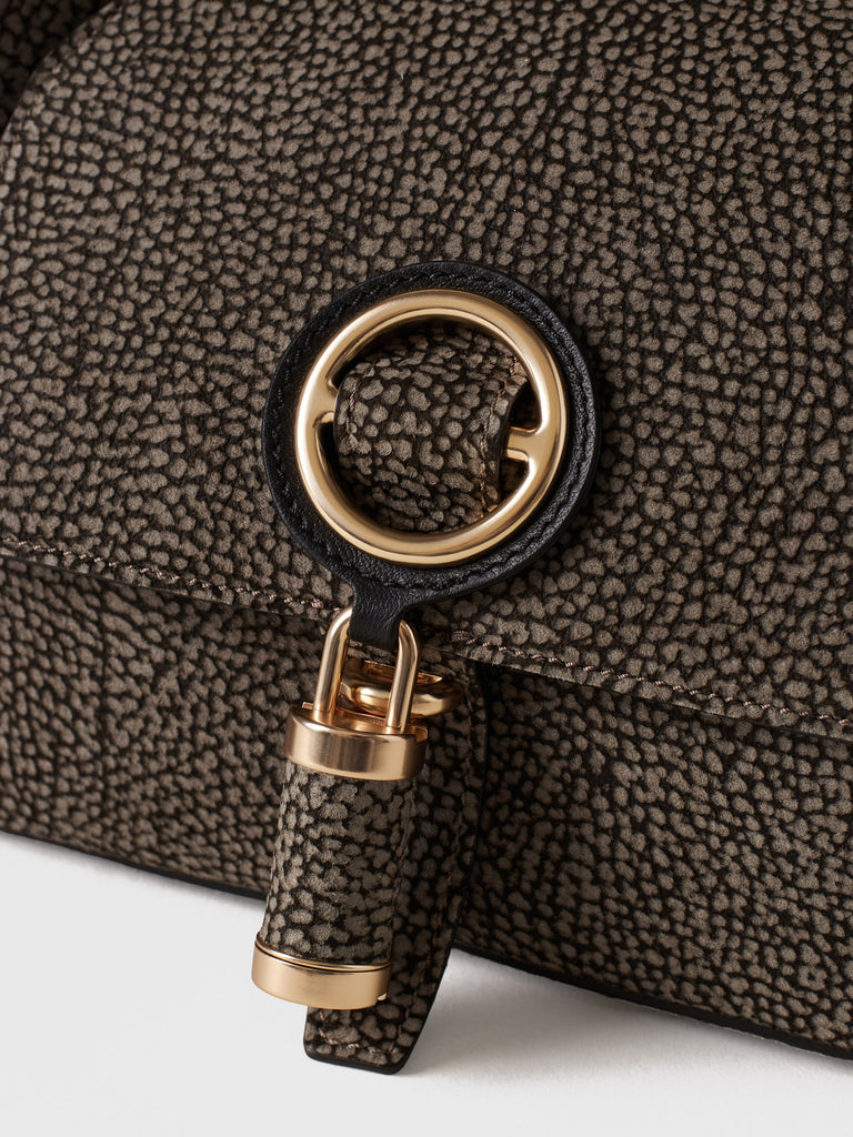 Borsa a tracolla in Camoscio Op - PREMIERE TRACOLLA SMALL - Borbonese