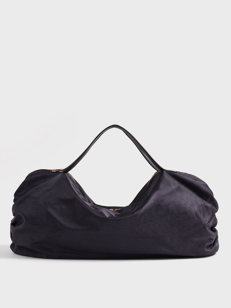 Borsone in tessuto Op e Pelle - ACCADEMY BAULETTO EXTRA-LARGE - Borbonese