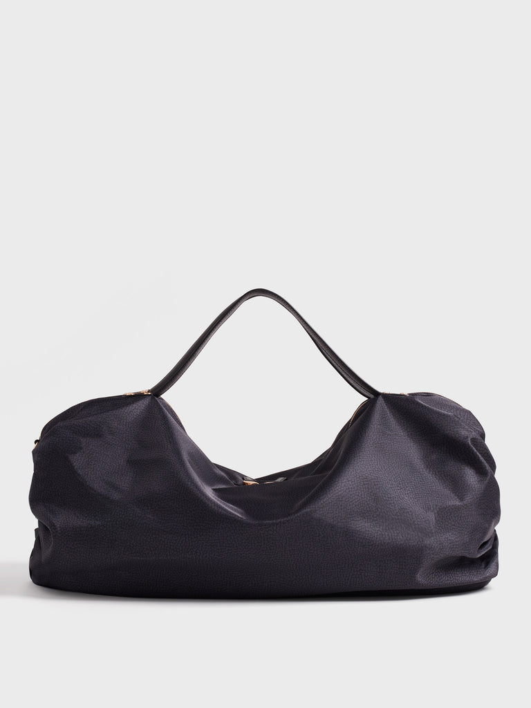 Borsone in tessuto Op e Pelle - ACCADEMY BAULETTO EXTRA-LARGE - Borbonese