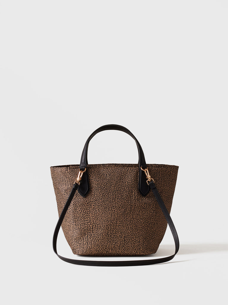 Borsa a mano in tessuto Op - ESCAPE BORSA SHOPPING SMALL - Borbonese