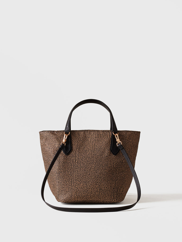 Borsa a mano in tessuto Op - ESCAPE BORSA SHOPPING SMALL - Borbonese