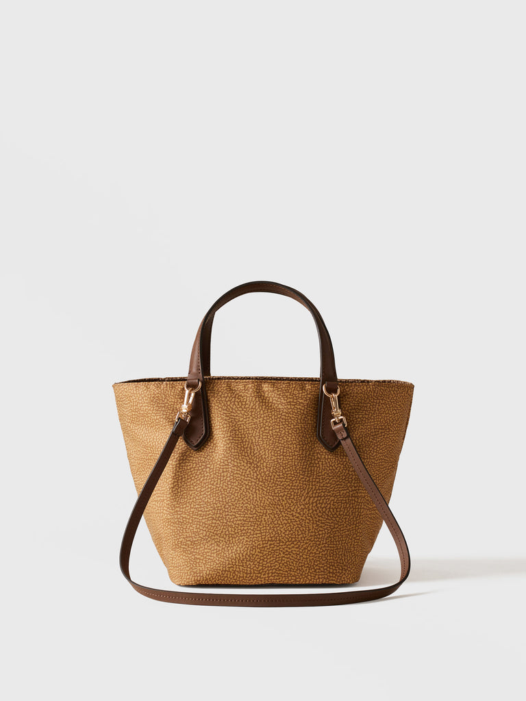 fabric handbag Op - ESCAPE SMALL SHOPPING BAG - Borbonese