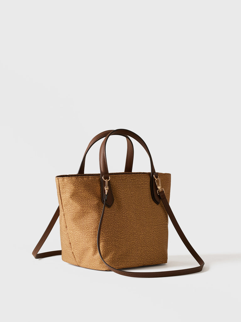 fabric handbag Op - ESCAPE SMALL SHOPPING BAG - Borbonese