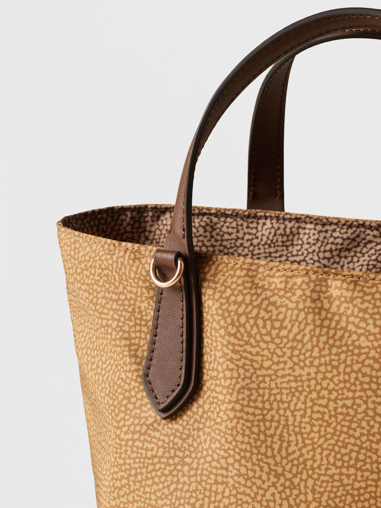fabric handbag Op - ESCAPE SMALL SHOPPING BAG - Borbonese