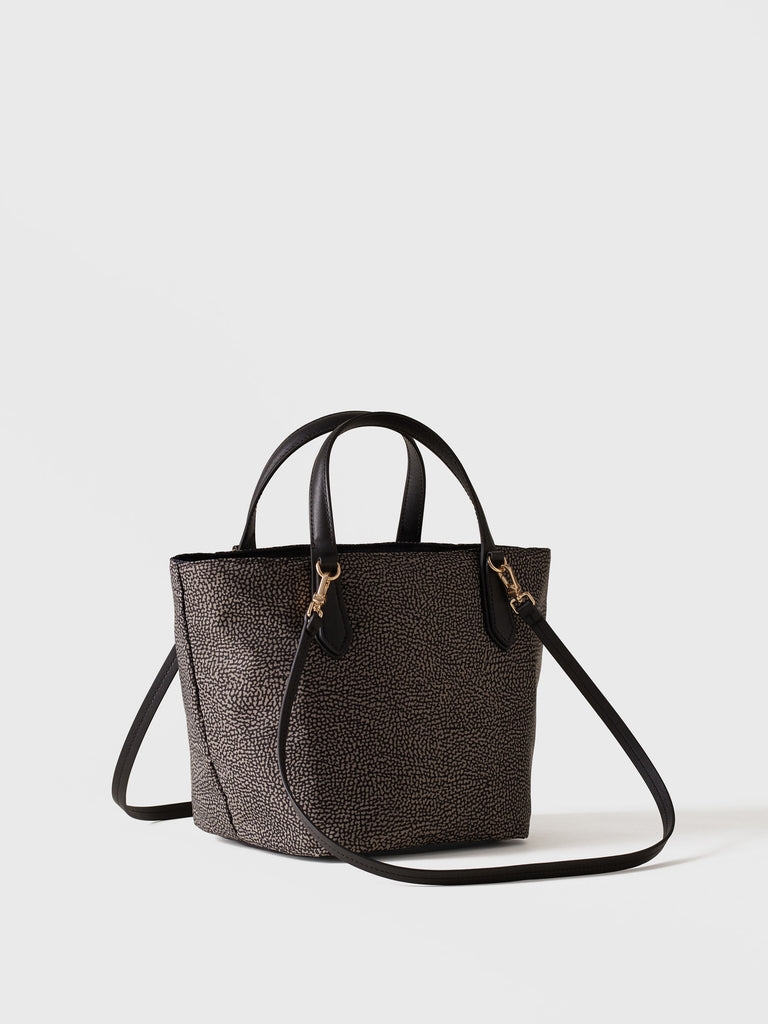 Borsa a mano in tessuto Op - ESCAPE BORSA SHOPPING SMALL - Borbonese