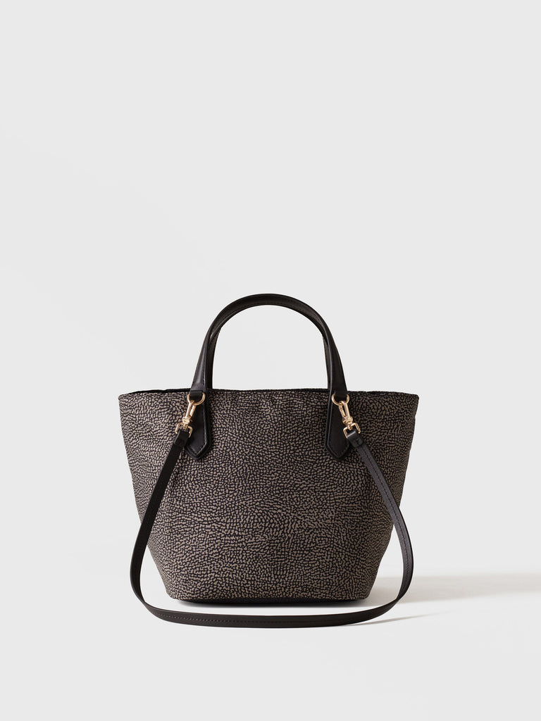 Borsa a mano in tessuto Op - ESCAPE BORSA SHOPPING SMALL - Borbonese