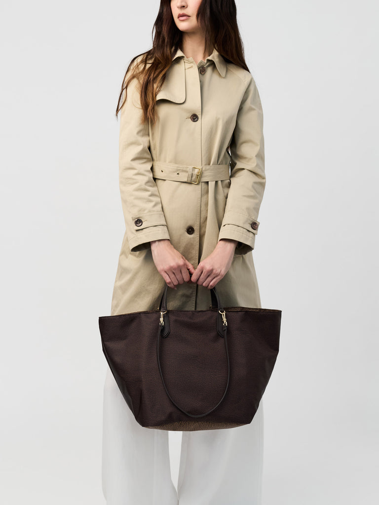 Borsa a spalla in tessuto Op - ESCAPE BORSA SHOPPING LARGE - Borbonese