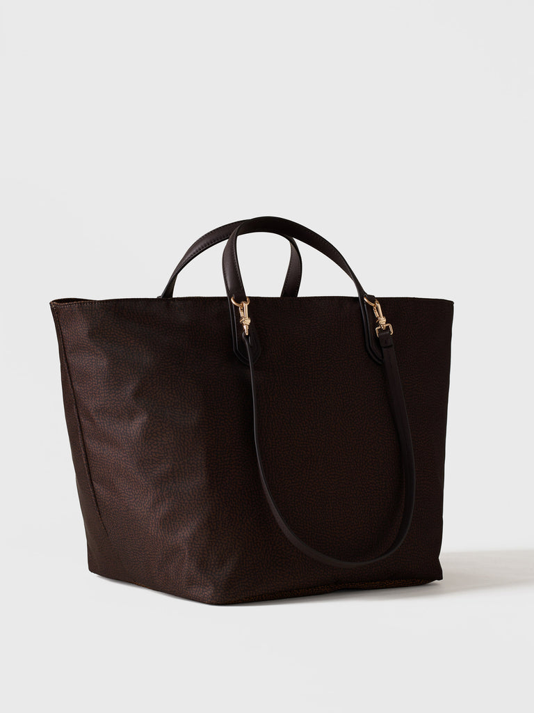Borsa a spalla in tessuto Op - ESCAPE BORSA SHOPPING LARGE - Borbonese