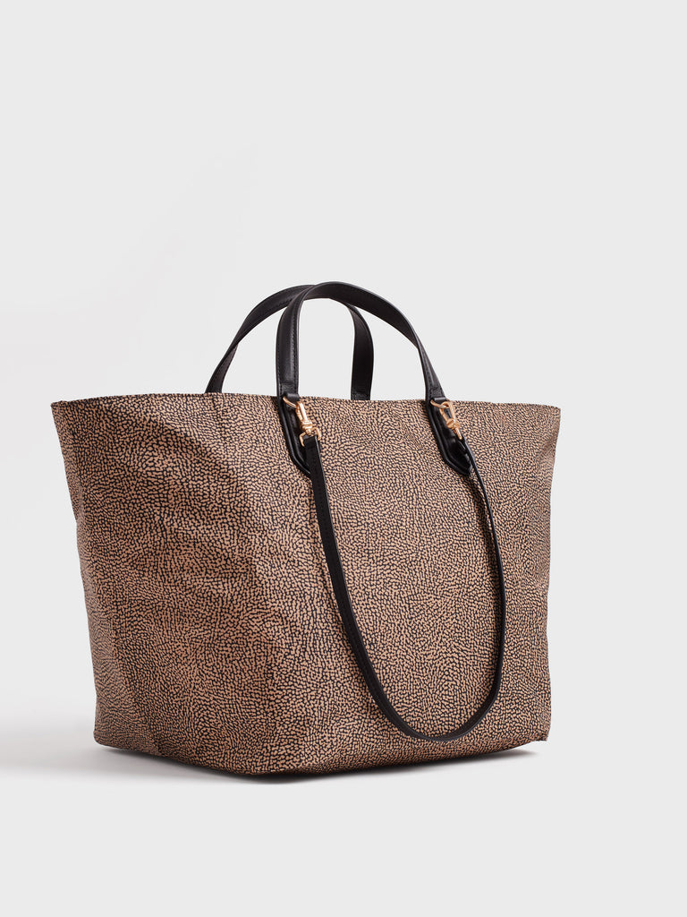 Borsa a spalla in tessuto Op - ESCAPE BORSA SHOPPING LARGE - Borbonese