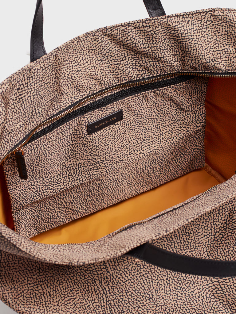 Borsa a spalla in tessuto Op - ESCAPE BORSA SHOPPING LARGE - Borbonese