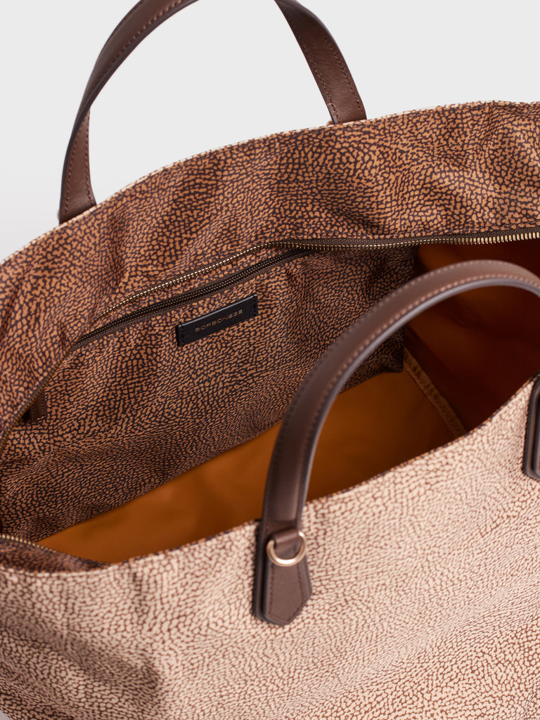 Borsa a spalla in tessuto Op - ESCAPE BORSA SHOPPING LARGE - Borbonese