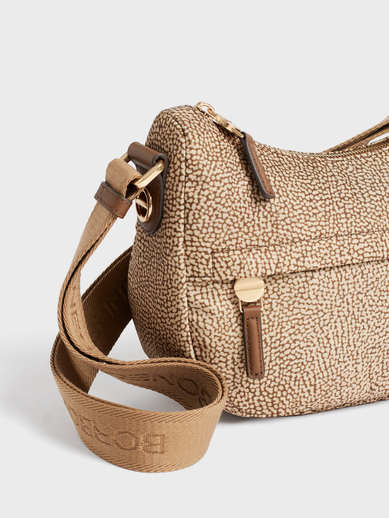 Borsa a tracolla in Tessuto riciclato Op - B-CLUB LUNA BAG MINI - Borbonese