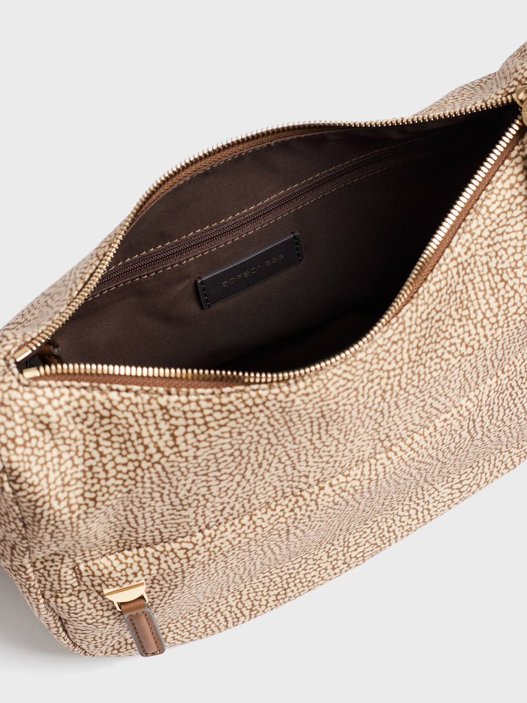 Borsa a tracolla in Tessuto riciclato Op - B-CLUB LUNA BAG SMALL - Borbonese