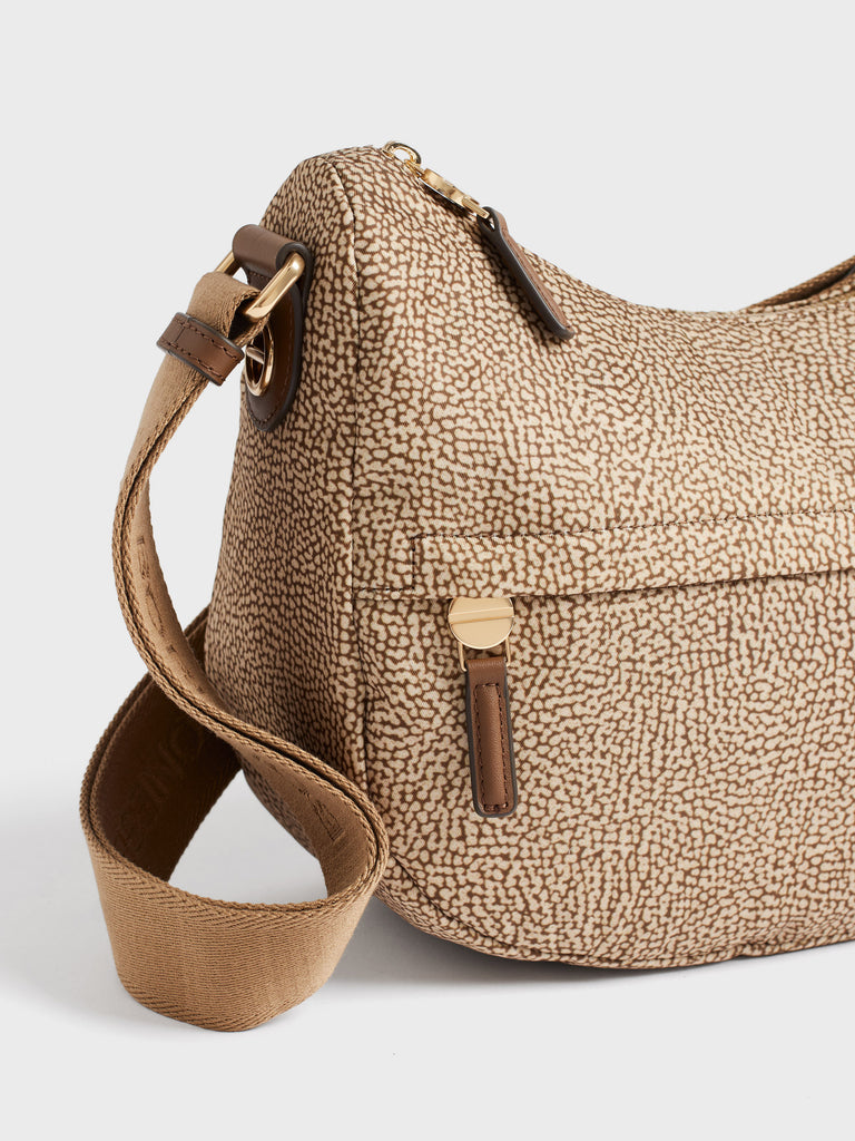 Borsa a tracolla in Tessuto riciclato Op - B-CLUB LUNA BAG SMALL - Borbonese