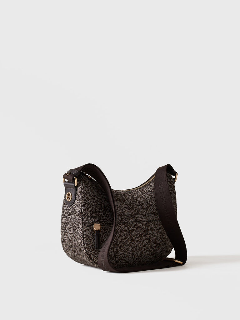 Borsa a tracolla in tessuto Op - B-CLUB LUNA BAG SMALL - Borbonese