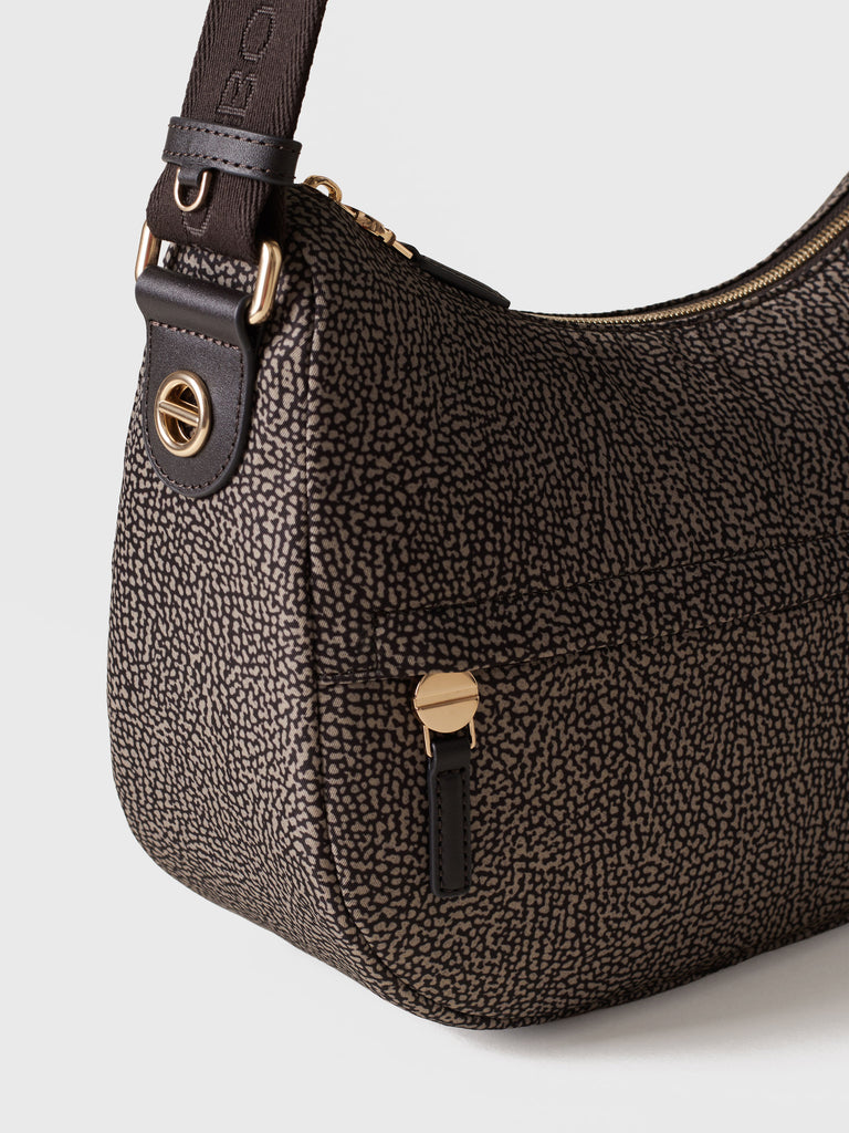 Borsa a tracolla in tessuto Op - B-CLUB LUNA BAG SMALL - Borbonese