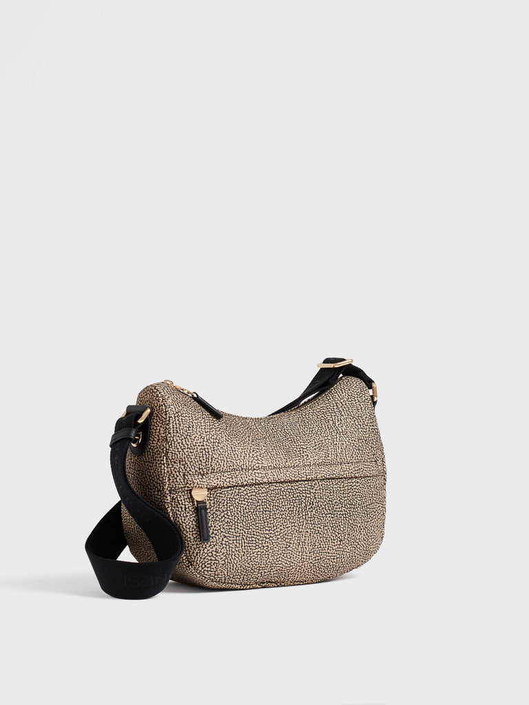 Borsa a tracolla in tessuto Op - B-CLUB LUNA BAG SMALL - Borbonese