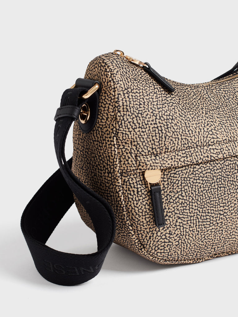 Borsa a tracolla in tessuto Op - B-CLUB LUNA BAG SMALL - Borbonese