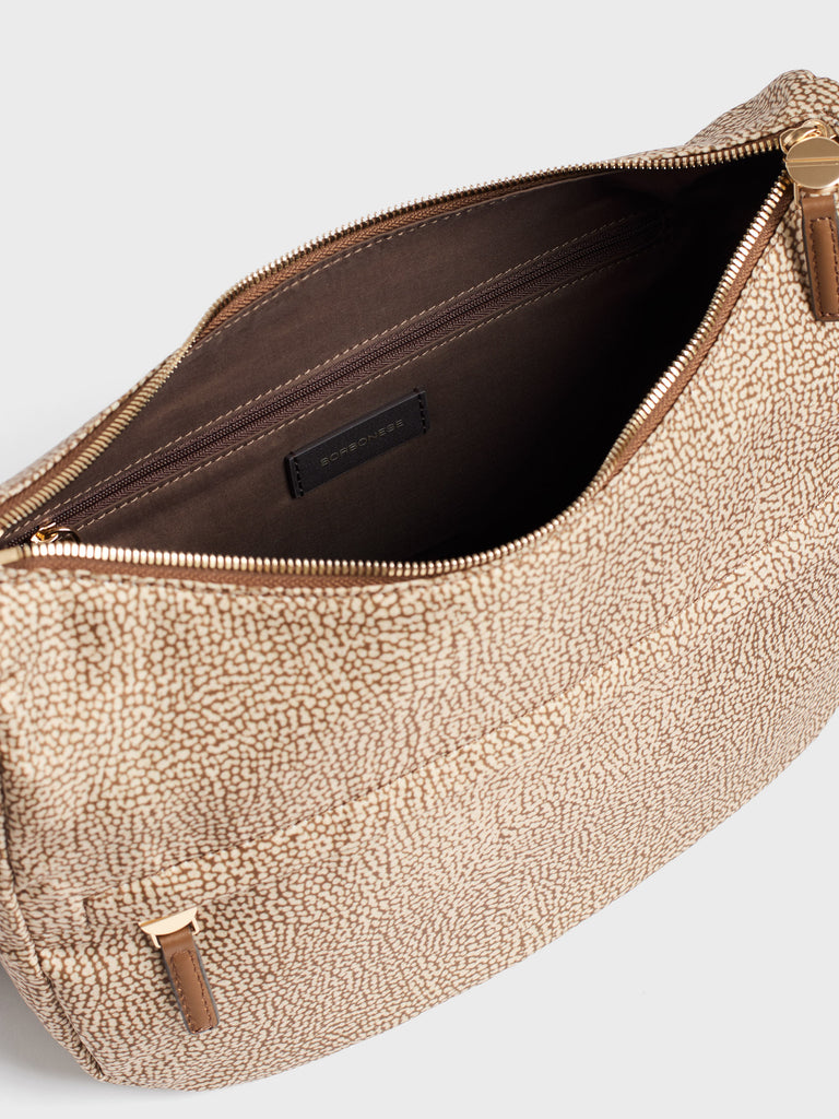 Shoulder bag in recycled fabric Op - B-CLUB LUNA BAG MIDDLE - Borbonese