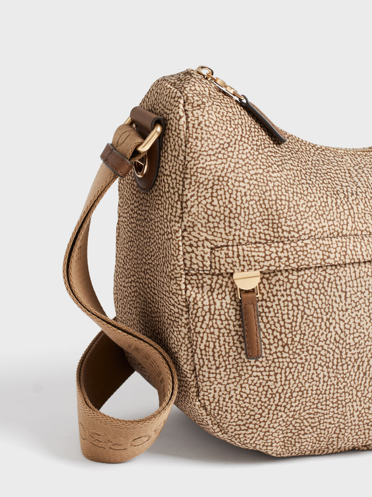 Shoulder bag in recycled fabric Op - B-CLUB LUNA BAG MIDDLE - Borbonese