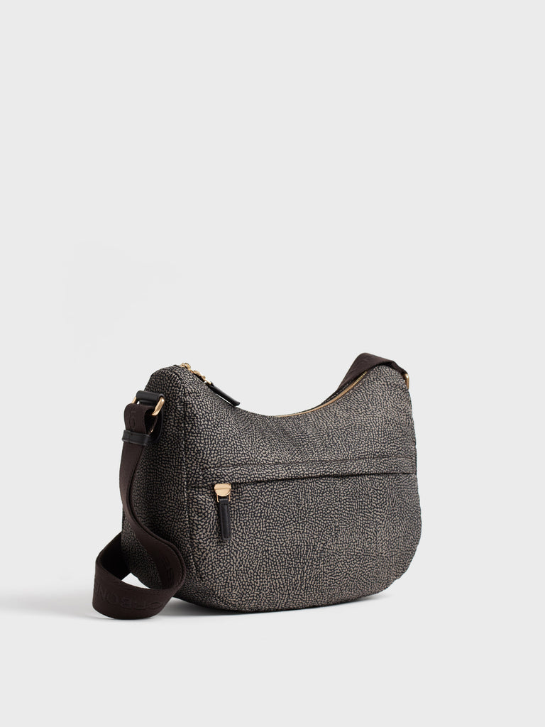Borsa a tracolla in tessuto Op - B-CLUB LUNA BAG MIDDLE - Borbonese