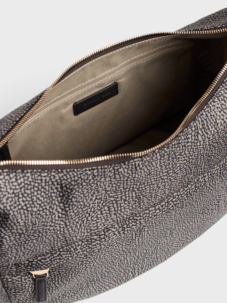 Borsa a tracolla in tessuto Op - B-CLUB LUNA BAG MIDDLE - Borbonese