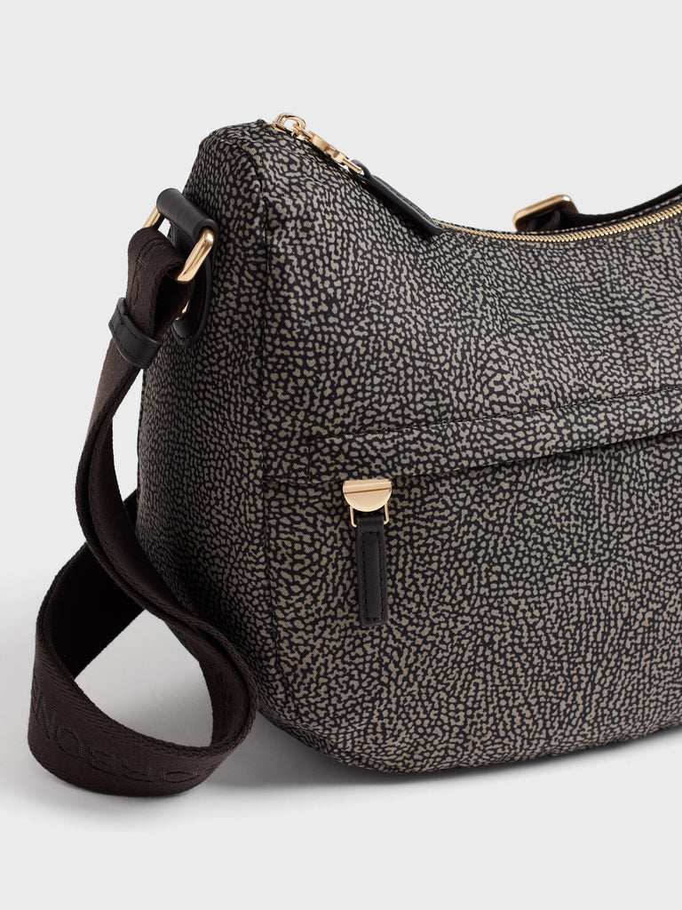 Borsa a tracolla in tessuto Op - B-CLUB LUNA BAG MIDDLE - Borbonese