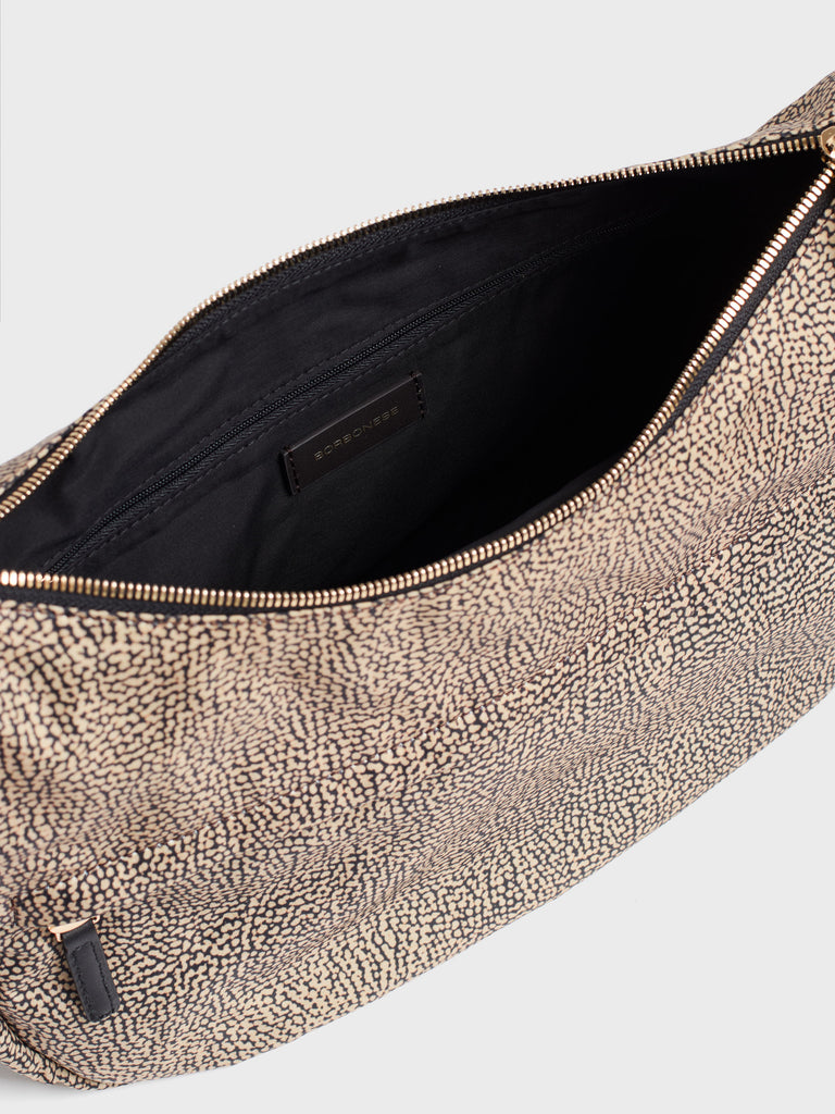 Shoulder bag in recycled fabric Op - B-CLUB LUNA BAG MIDDLE - Borbonese