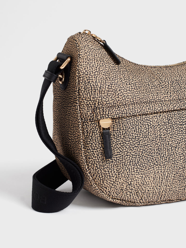 Shoulder bag in recycled fabric Op - B-CLUB LUNA BAG MIDDLE - Borbonese