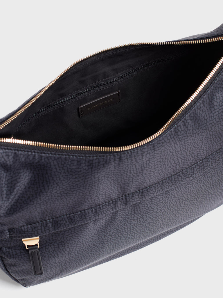 Shoulder bag in recycled fabric Op - B-CLUB LUNA BAG MIDDLE - Borbonese